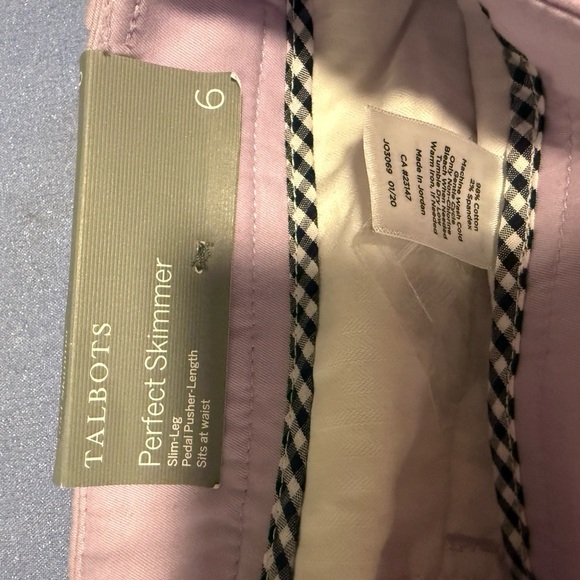 NWT Talbots Purple Capris Lightweight Relaxed Fit - Picture 5 of 9